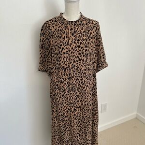 Anthony Leopard Print Midi Dress